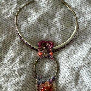 DePetra Bespoke Leather Beaded Handcrafted Multicolor Necklace